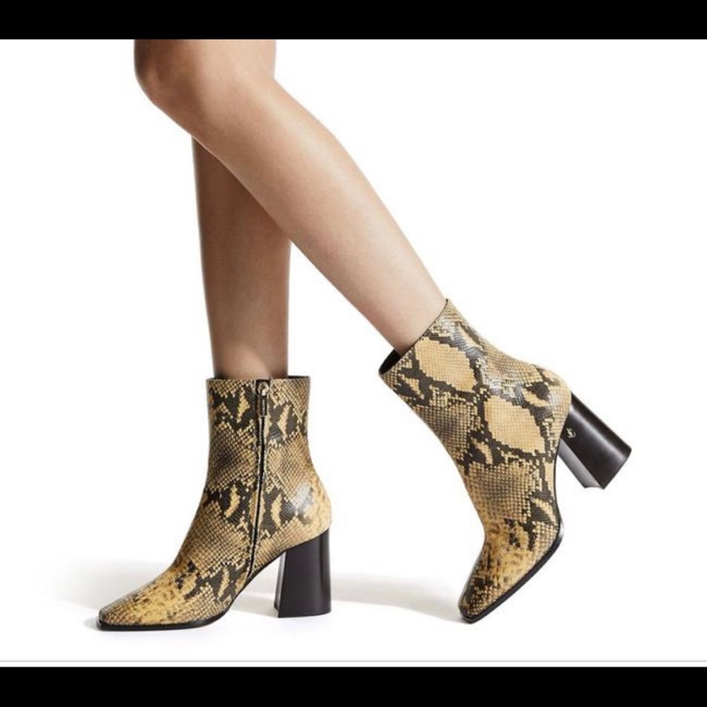 Jimmy Choo Bryelle 65 Snake Effect Booties Dijon